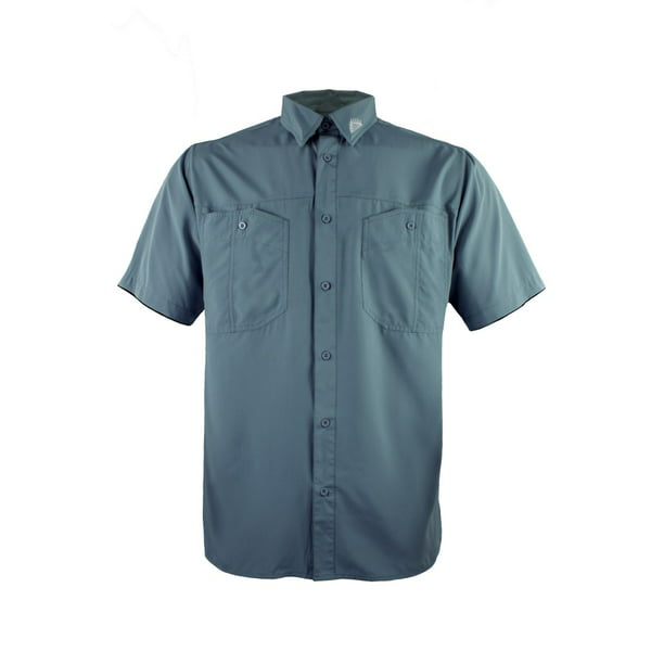 Breathable Button Down Shirts UPF 50 TSLA Men's Performance Fishing Shirt Outdoor Recreation Short Sleeve Shirt 
